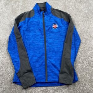 Chicago Cubs Levelwear MLB Womens Small Blue Full Zip Jacket Thumbholes